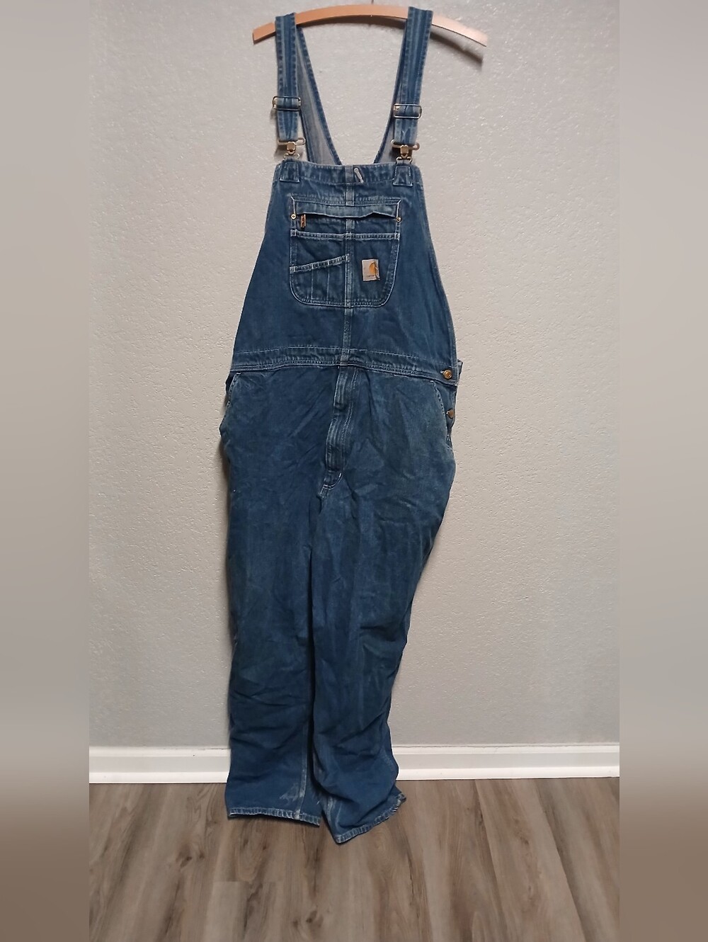 Blue DenimCarhartt Bib Overalls Size 46/34